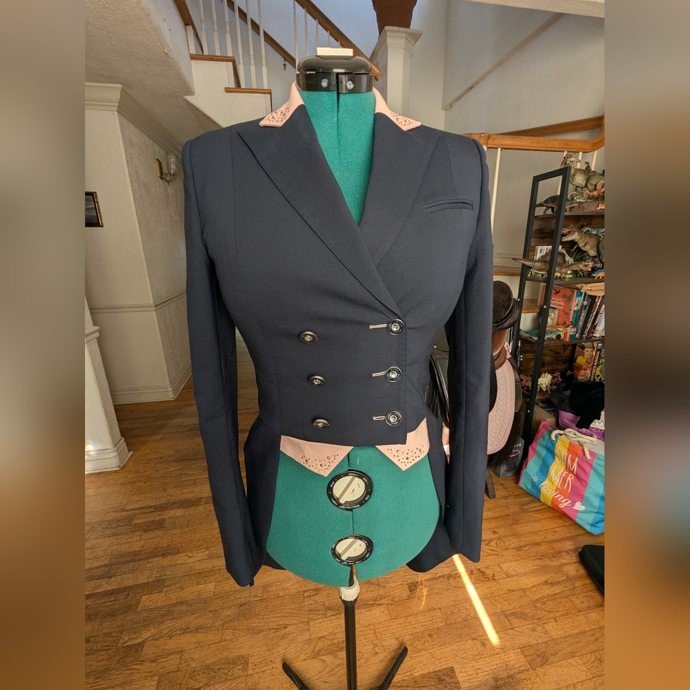 Elegant Navy and Pink Women's Blazer